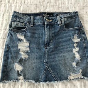 Distressed Jean Skirt